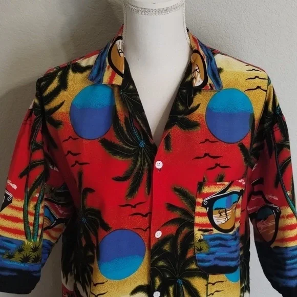 Vintage Free Style by Glorious Hawaiian Men's Buttons down Small - Picture 3 of 8